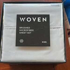 Woven Brushed Microfiber Sheet Set - White